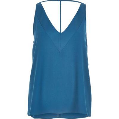 River Island Womens Blue T-bar Cami Top