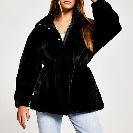 River Island Womens Faux Fur Utility Jacket