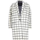 River Island Womens Wool-blend Check Oversized Coat