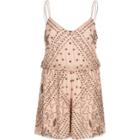 River Island Womens Nude Embellished Cami Romper