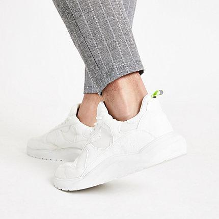 River Island Mens White Chunky Sole Lace-up Sneakers