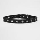 River Island Womens Faux Leather Star Stud Buckle Choker