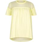 River Island Womens Ruffle Front Mesh Insert T-shirt