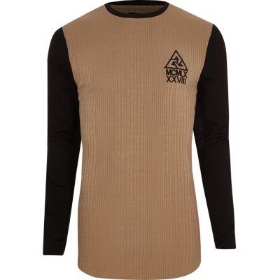 River Island Mens Muscle Fit Long Sleeve Top