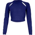 River Island Womens Bright Cut Out Cropped Long Sleeve Top
