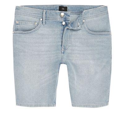 River Island Mens Sid Skinny Fit Denim Shorts