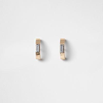 River Island Womens Gold Tone Bar Earrings