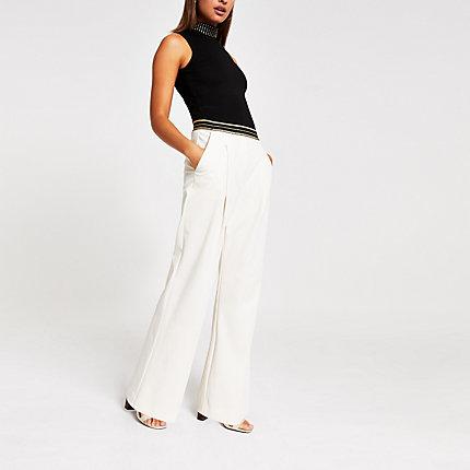 River Island Womens Neck Embellished Neck Fitted Bodysuit