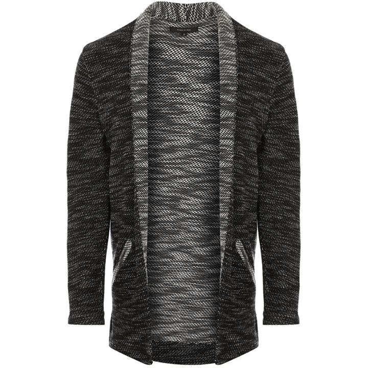 River Island Mensblack Knitted Cardigan