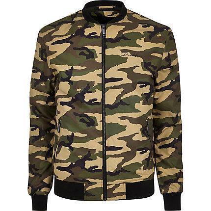 River Island Mens Camo Prolific Bomber Jacket