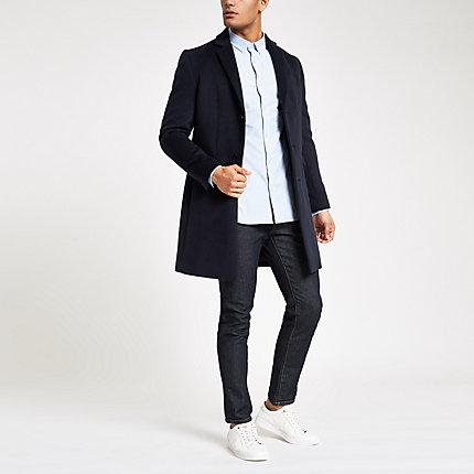 River Island Mens Muscle Fit Stretch Oxford Shirt