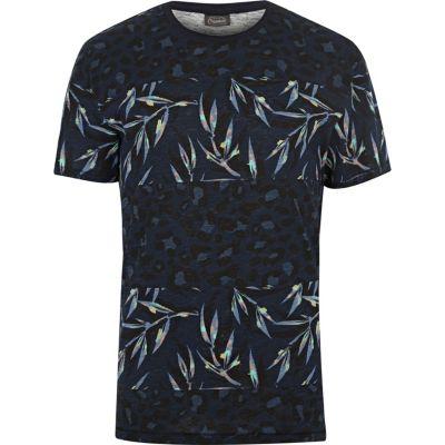 River Island Mens Jack & Jones Leaf And Animal T-shirt