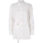 River Island Womens White Belted Top