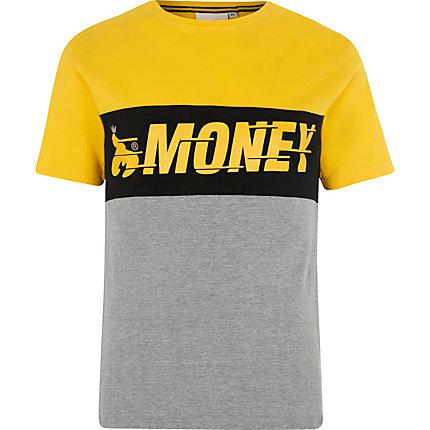 River Island Mens Money Clothing Colour Block T-shirt