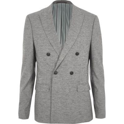 River Island Mens Double Breasted Suit Jacket