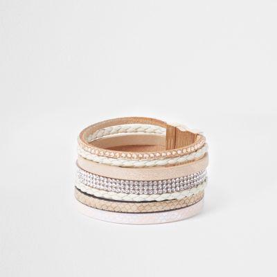 River Island Womens Heatseal Rhinestone Cuff Bracelet