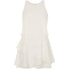 River Island Womens White Layered Frill Playsuit