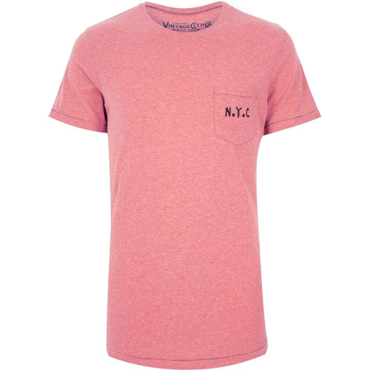 River Island Mensred Jack & Jones Vintage T-shirt