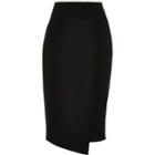 River Island Womens Asymmetric Wrap Front Midi Skirt