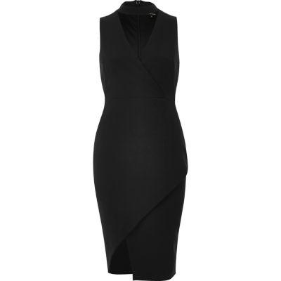 River Island Womens Wrap Choker Bodycon Dress