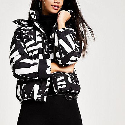 River Island Womens Petite Ri Printed Puffer Coat