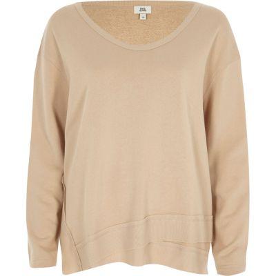 River Island Womens Scoop Neck Slouch Sweatshirt