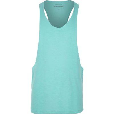 River Island Mens Racer Back Dropped Armhole Vest