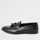 River Island Mens Snake Print Embossed Tassel Loafers