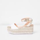 River Island Womens Gold Two Part Espadrille Wedge Sandals