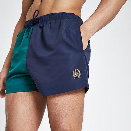 River Island Mens Blocked Swim Trunks