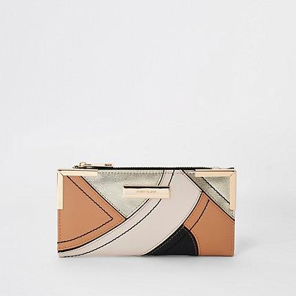 River Island Womens Metallic Cutabout Foldout Purse