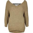River Island Womens Gold Slouchy Sweater