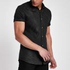 River Island Mens Feather Print Slim Fit Shirt