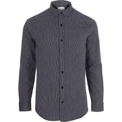 River Island Mens Only And Sons Jacquard Long Sleeve Shirt