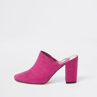 River Island Womens Block Heel Mule Sandals