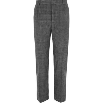 River Island Mens Check Smart Slim Fit Pants