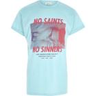 River Island Mens 'no Saints' Print Slim Fit T-shirt