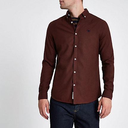 River Island Mens Long Sleeve Flannel Shirt