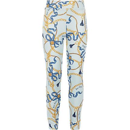 River Island Girls Ribbon Print Leggings