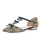 River Island Womens Leopard Print Bow Front Ballet Shoes