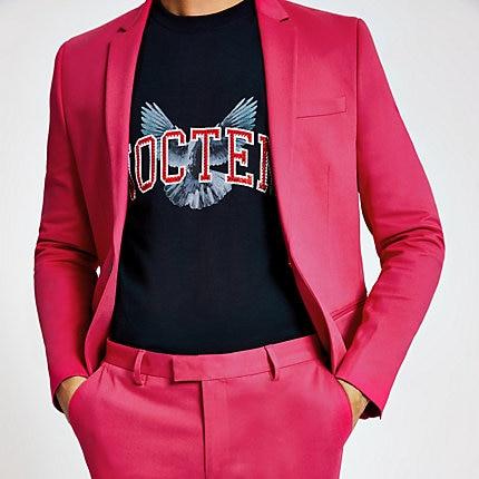 River Island Mens Embellished Printed T-shirt