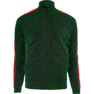 River Island Mens Jaded Metallic Track Top