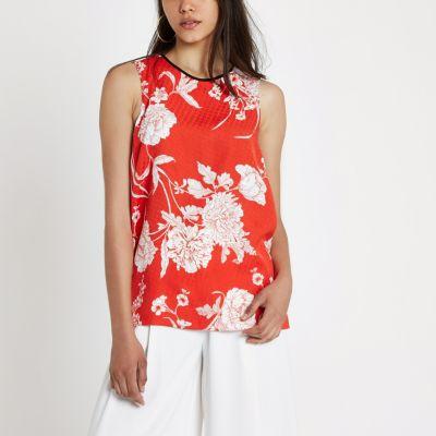 River Island Womens Floral Jacquard Sleeveless Top