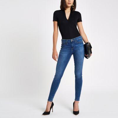 River Island Womens V Neck Fitted Bodysuit
