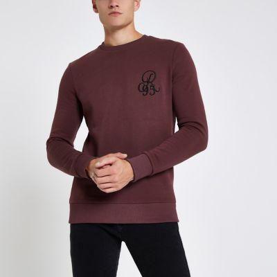 River Island Mens Muscle Fit Crew Neck Sweatshirt