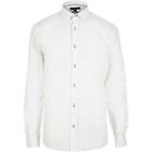 River Island Mens White Contrast Stitch Slim Shirt