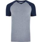 River Island Mensnavy Muscle Fit V-neck T-shirt