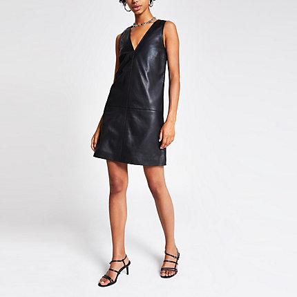 River Island Womens Leather Shift Dress