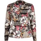River Island Womens White Floral Print Peplum Jacket