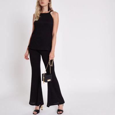 River Island Womens Textured Halter Neck Top